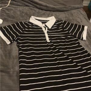 SHEIN Monochrome Striped Mini Dress